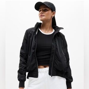 Athleta Jerset Bomber, Small, Black